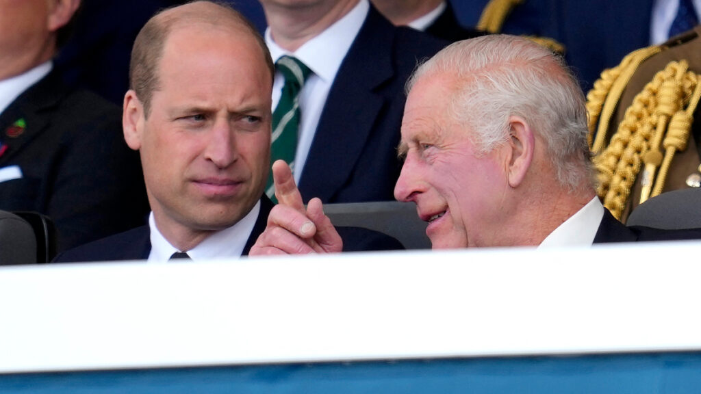 Photo of Prince William and his dad King Charles attending an event.