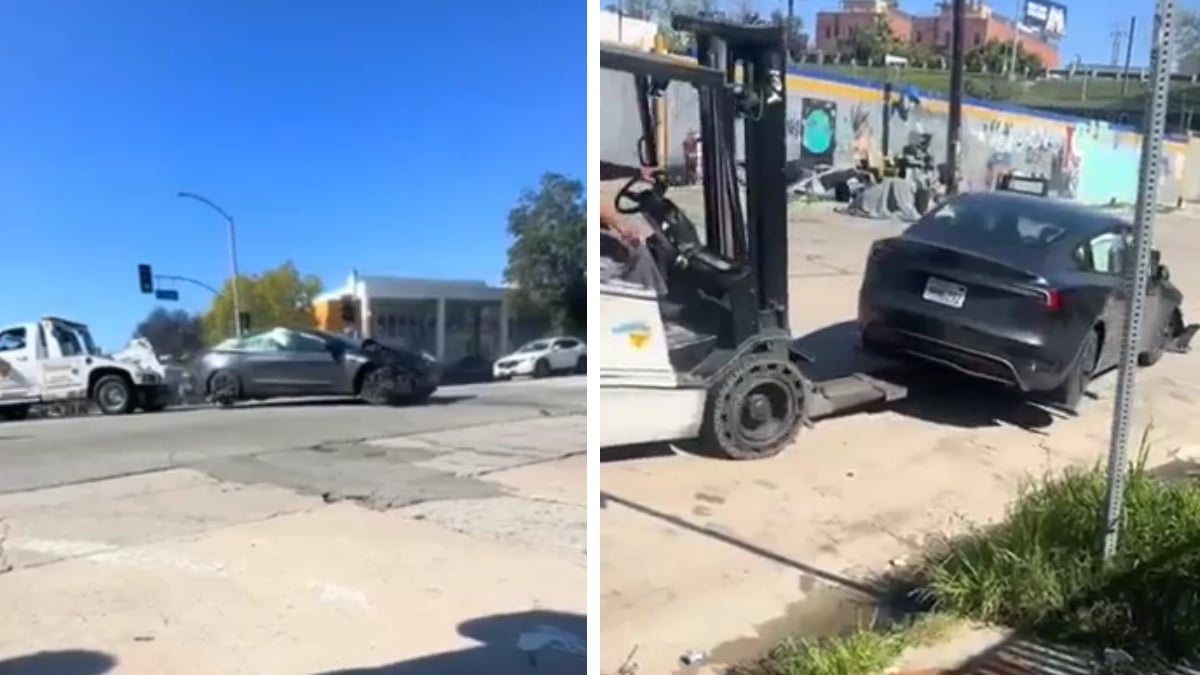 Los Angeles Tesla Driver Gets a Spoonful of Karma After Their Car Gets Totaled, ‘What Goes Around, Comes Around’