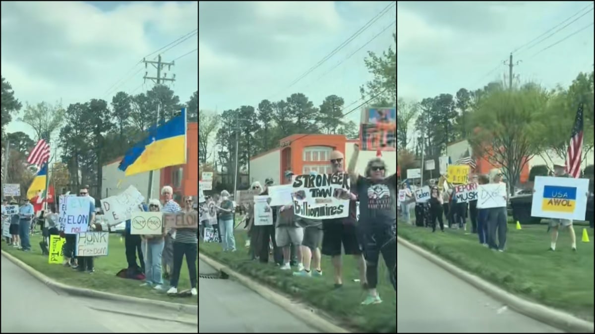 Tesla Protest in Raleigh Causes Red State Surprise: ‘Oh My Gawd I Love My NC FAMILY 💙’