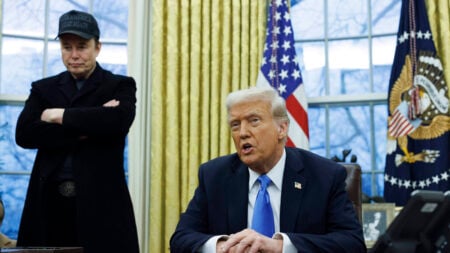 US President Donald Trump Meets with Elon Musk in Oval Office