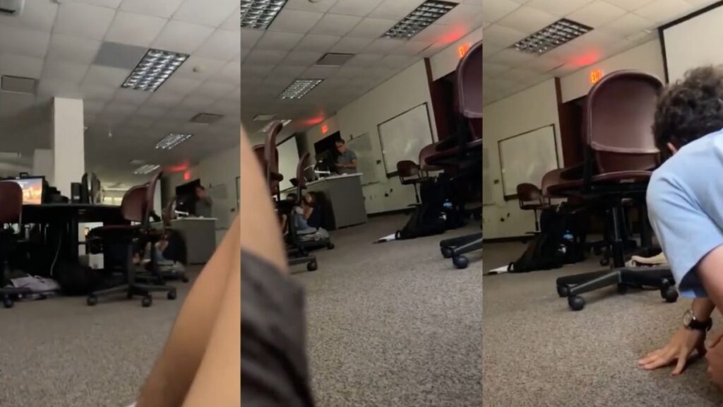 Unidentified Police Bangs on Classroom, Asking Students To 'Please Open Up' in Scary Footage From FSU Shooting