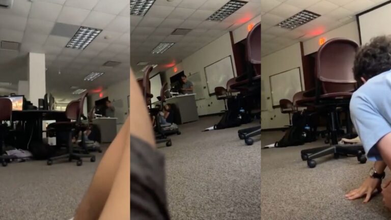Unidentified Police Bangs on Classroom, Asking Students To 'Please Open Up' in Scary Footage From FSU Shooting