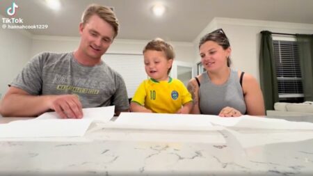 Nashville Parents Show Off the Latest Viral Cookie Challenge Trend in Cute Clip: 'Adorable kid. His heart was breaking for his mom'