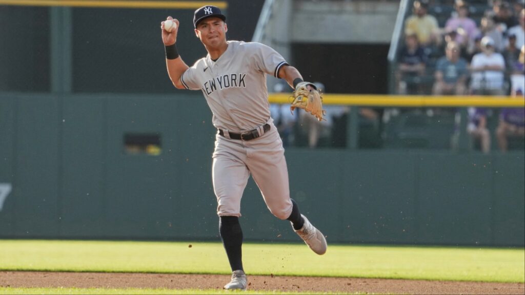 New York Yankee shortstop Anthony Volpe