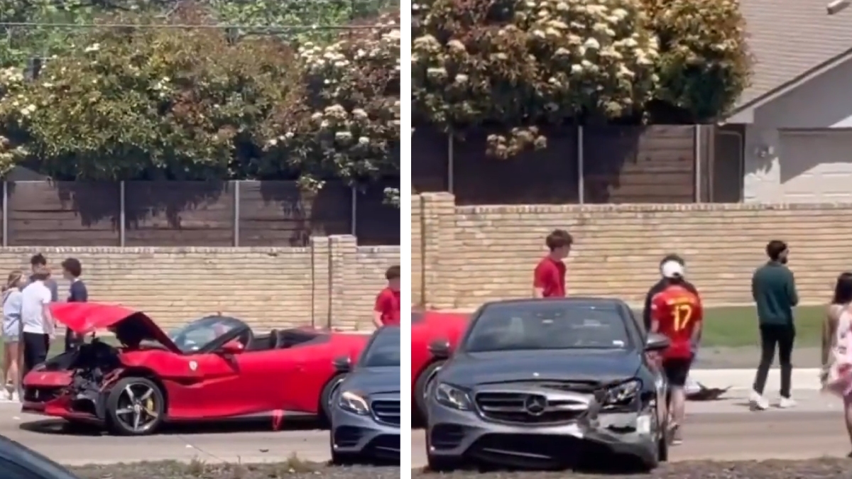 Plano Teenagers Wreck Ferrari in Broad Daylight, ‘A Teenager Ain’t Got No Business in a Ferrari’