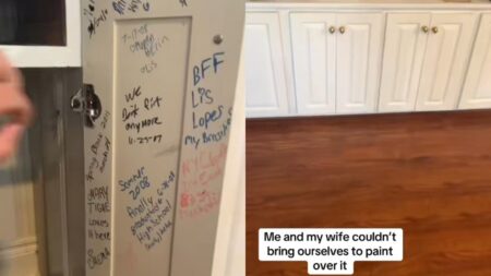 A picture of cabinets taken by Tennessee man.