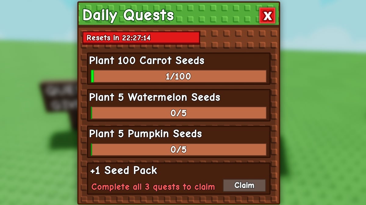 daily quest giver in grow a garden