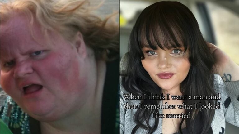 A picture of Maryland woman before and after divorce.