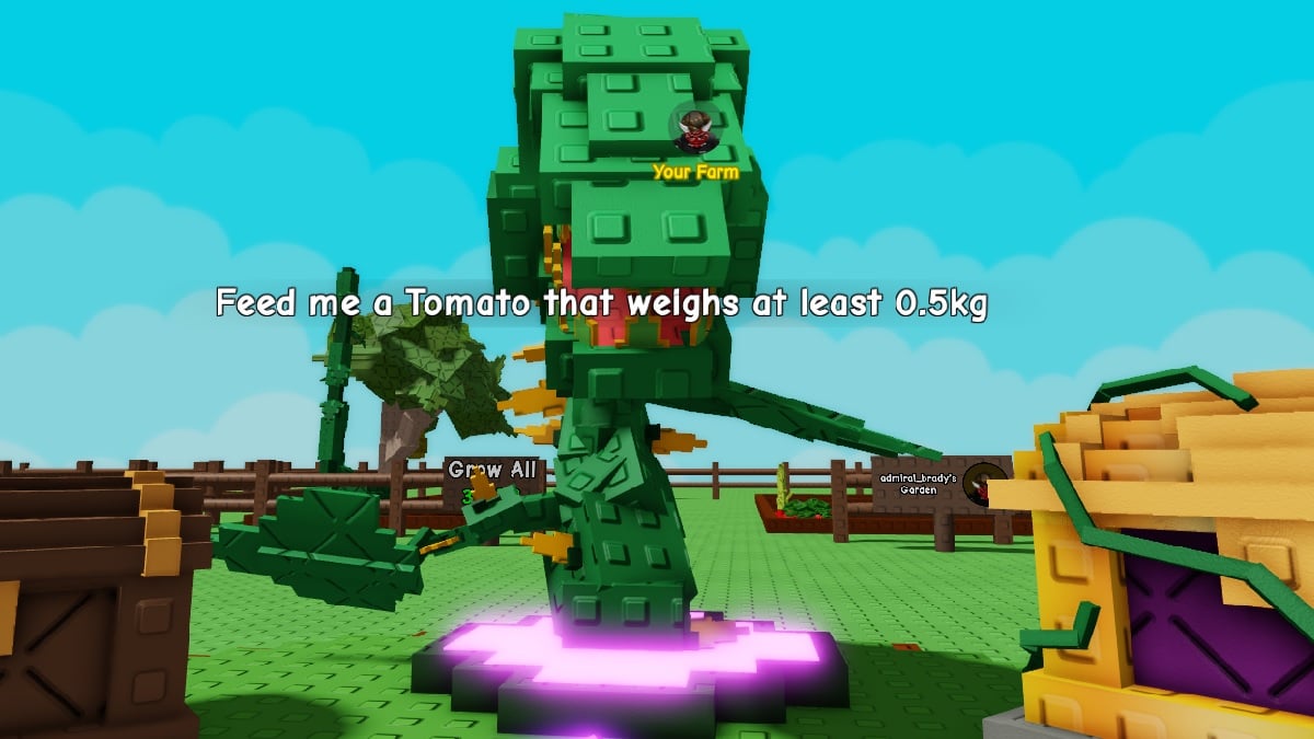 the hungry plant in grow a garden