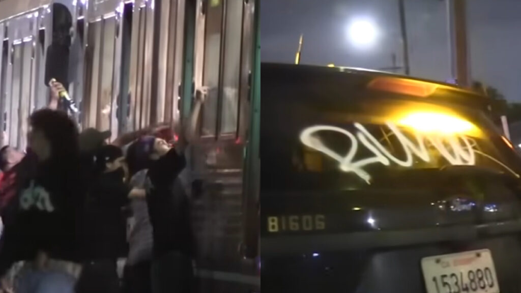 Vandalism Hits Los Angeles as 300 Gather for Illegal Rooftop Event: ‘Man, Poor Downtown’ Vandalism Hits Los Angeles as 300 Gather for Illegal Rooftop Event: ‘Man, Poor Downtown'