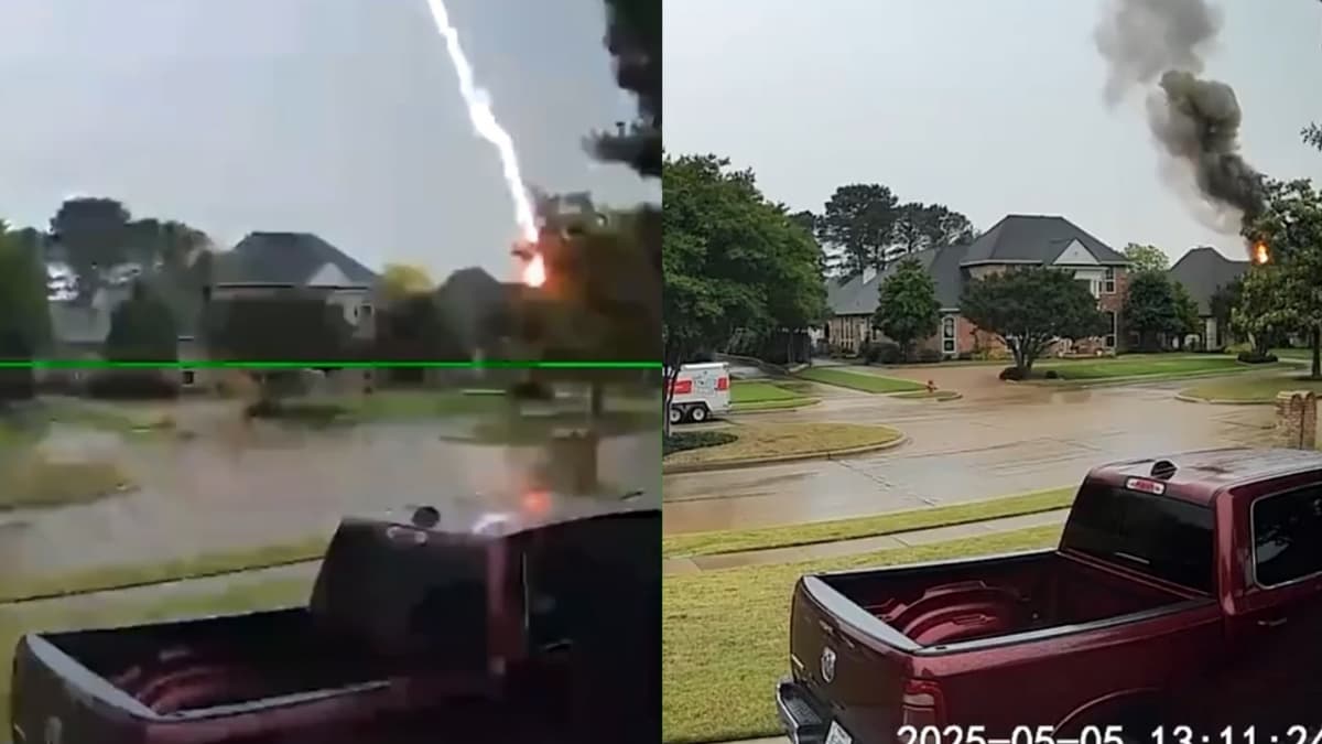 Texas House Caught Fire After Being Hit With a Lightning Bolt: โNew Fear Unlockedโ