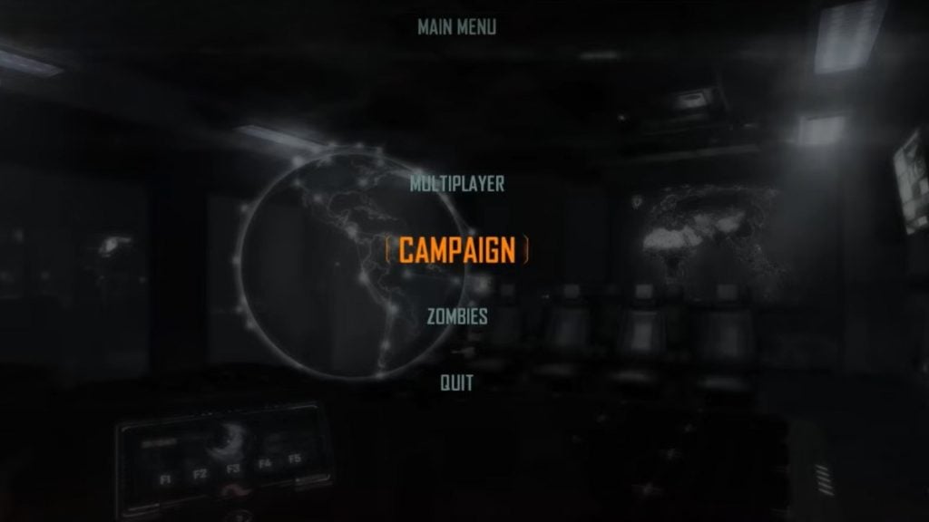 Black Ops 2 menu