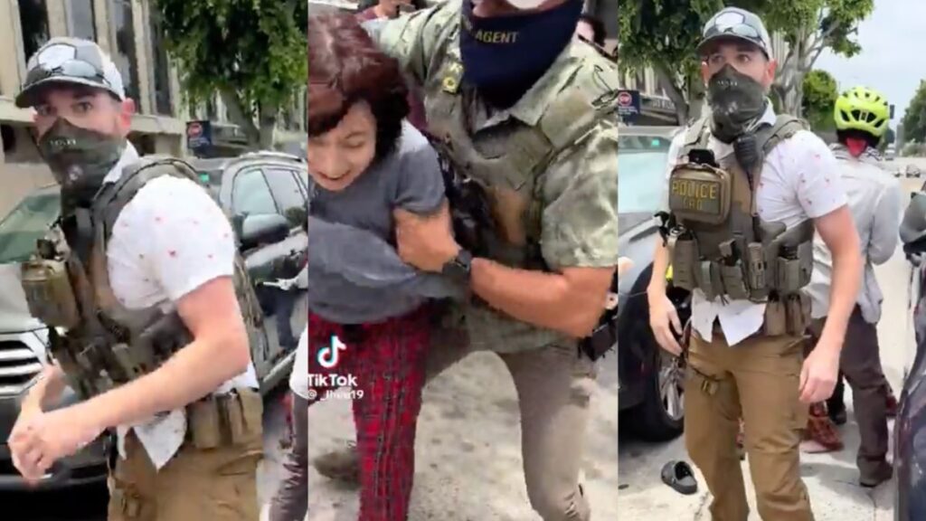 ICE Agent Can’t Hide Fear in His Eyes as California Latino Community Wrestle 16-Year-Old Girl Away: ‘Who Really Has the Power?’