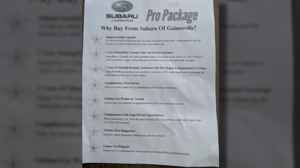 Florida Dealership Forces Customer to Pay Unremovable $400 'Pro Package Plan'