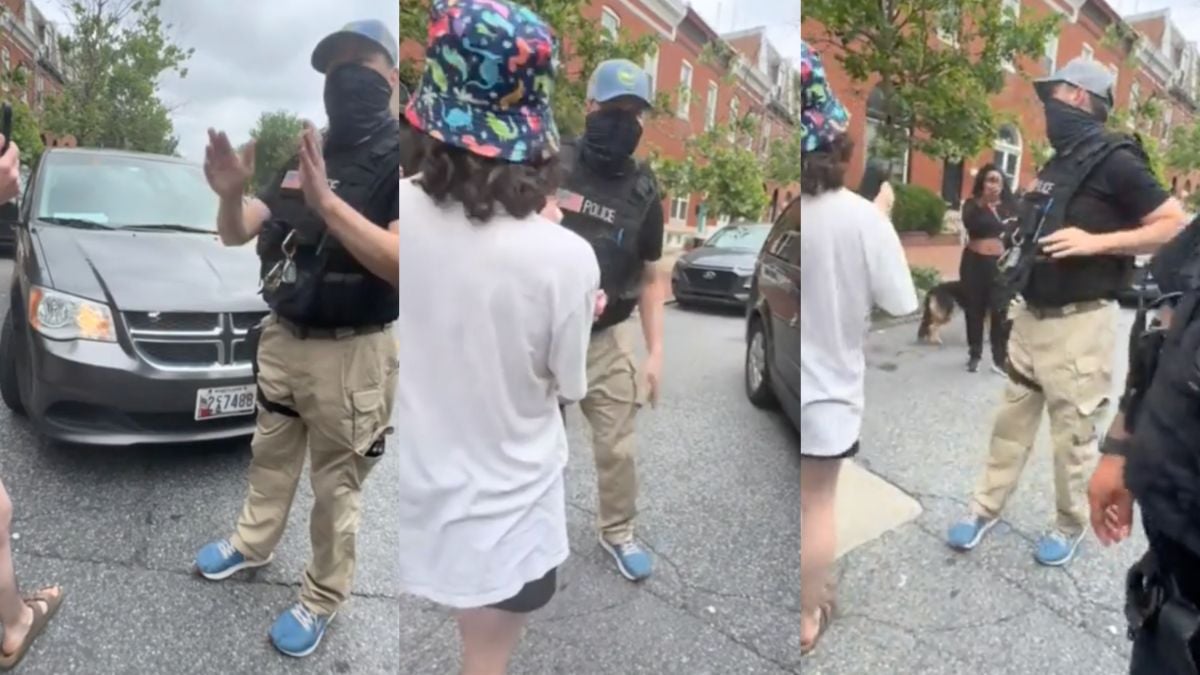 Maryland Residents Stand Their Ground Against Masked ICE Agent in Tennis Shoes With No Warrant: ‘Even the Local Cop Sees the Absurdity of This’