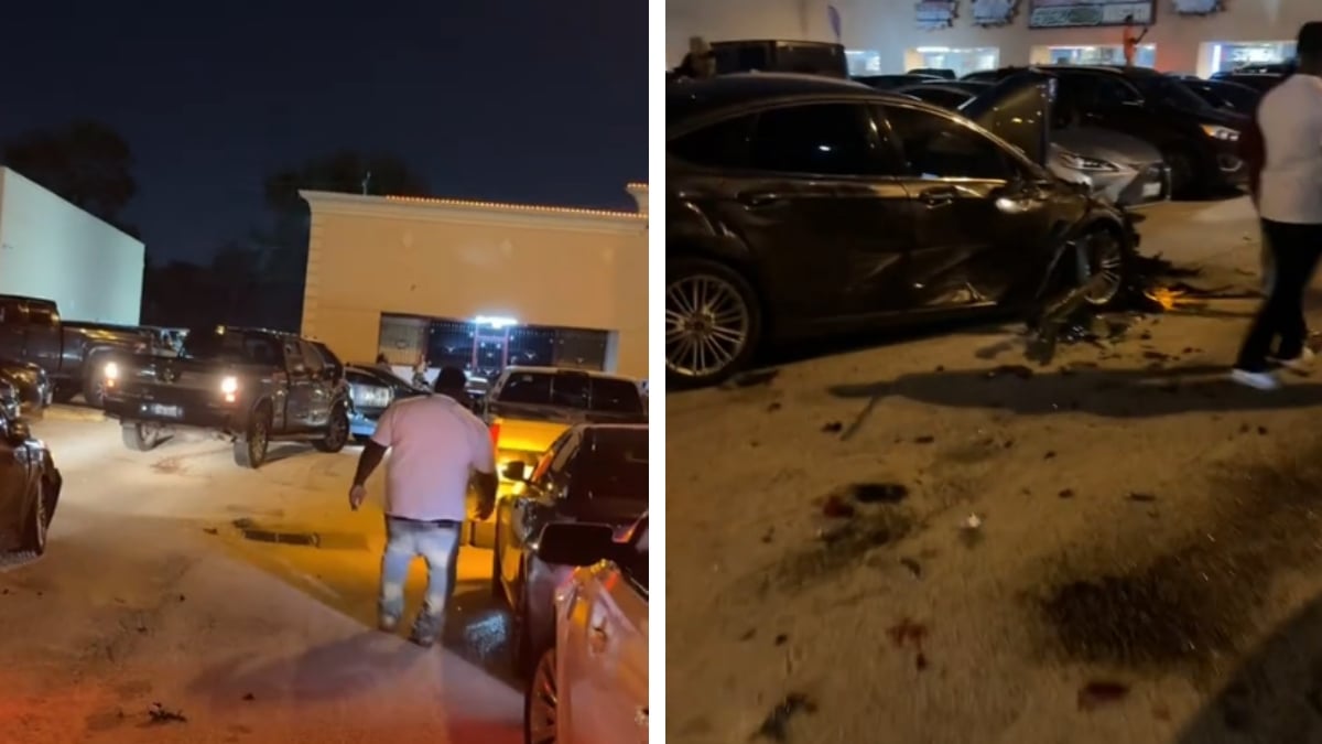 Furious Houston Driver Goes on a Road Rage Rampage In A Crowded Parking Lot
