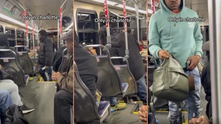 Charlotte Man Filmed Pretending to Stab Commuters on Bus, 'Dude in the Row Directly Behind Knew What Time it Was'