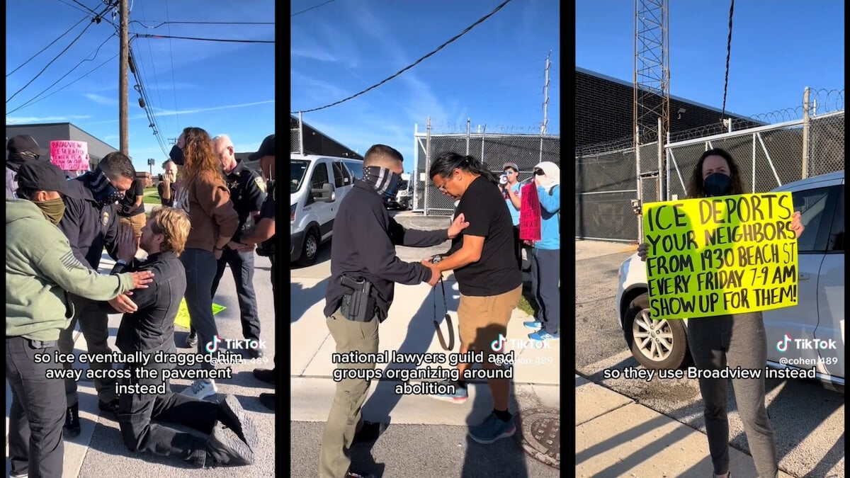 Chicago Immigration Protester Shares Video of Her Arrest Outside ICE Facility: ‘This Is What Resistance Looks Like’