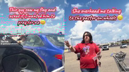 Tempers Flare in Evansville As MAGA Loyalists Confront ‘F*** Trump’ Flag Bearer: ‘She Got Really Quiet on the Civics Questions’