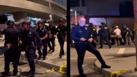 Los Angeles police escort ICE
