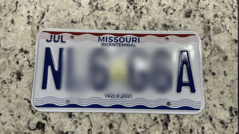 Missouri Driver Sent Plate With Racial Slur