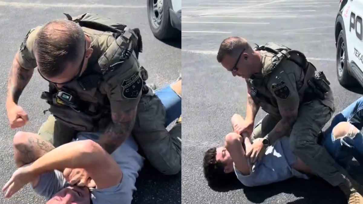 Crazy Texas Cop’s Sucker Punch Caught on Camera in Kemah: ‘He Never Expected That’