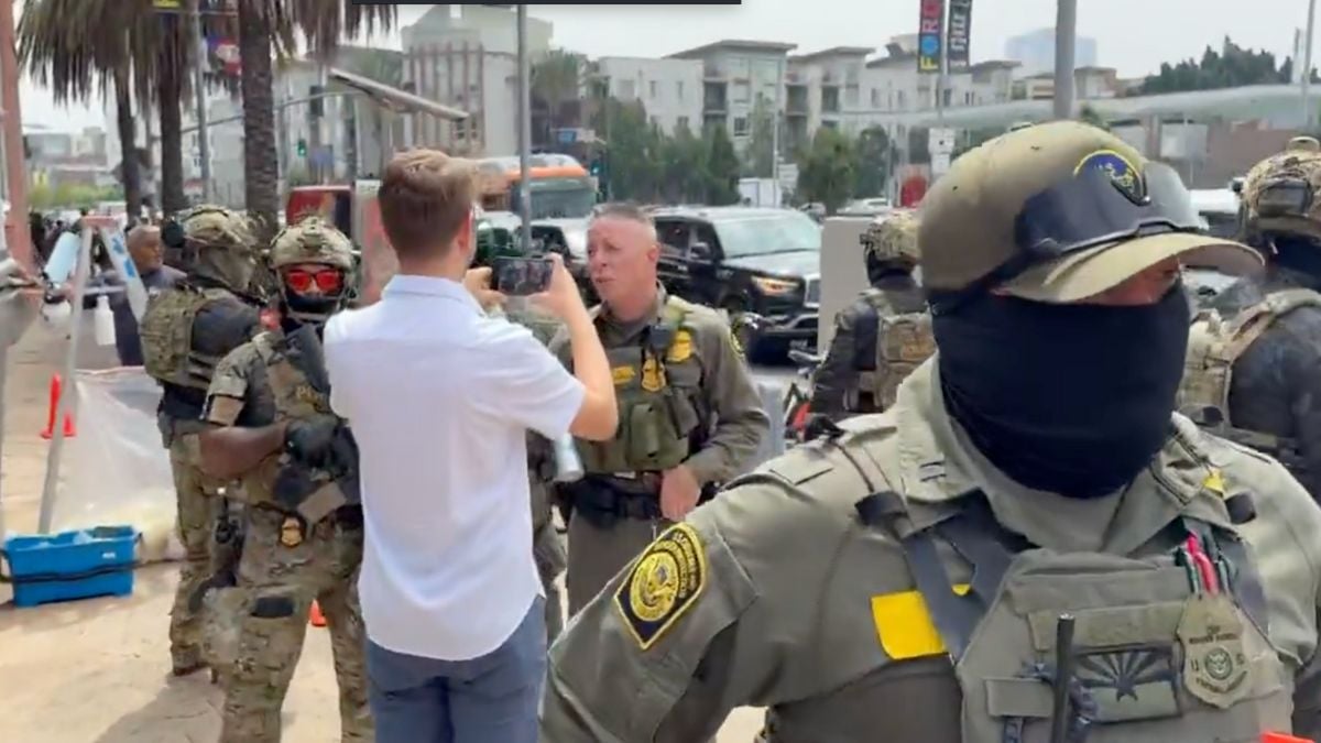 Border Patrol Crashes California Newsom’s Press Event, Social Media Blasts Them As ‘Masked Cowards’