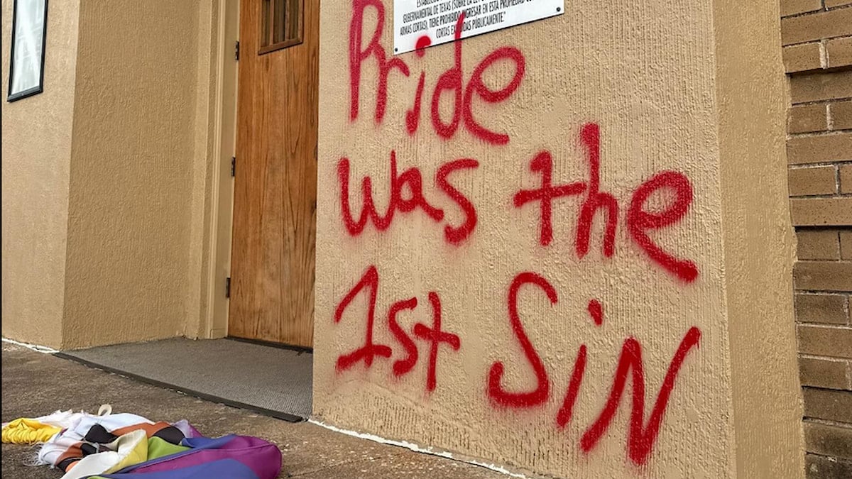 Defiant Texas Church Fights Back Against Hate Crime Vandalism with Pride ‘God made woman for man, and man is for woman’