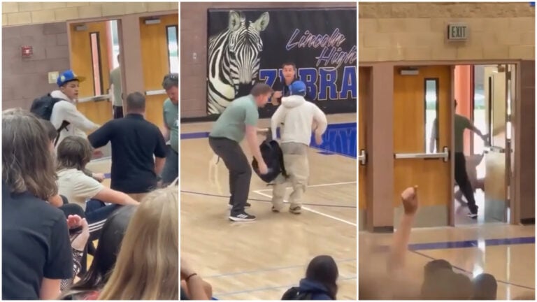 student suplexed by cop