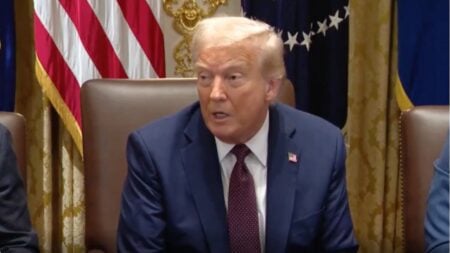 Trump being interviewed about deploying the national guard in Chicago