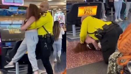 Woman slammed to ground in Vegas airport
