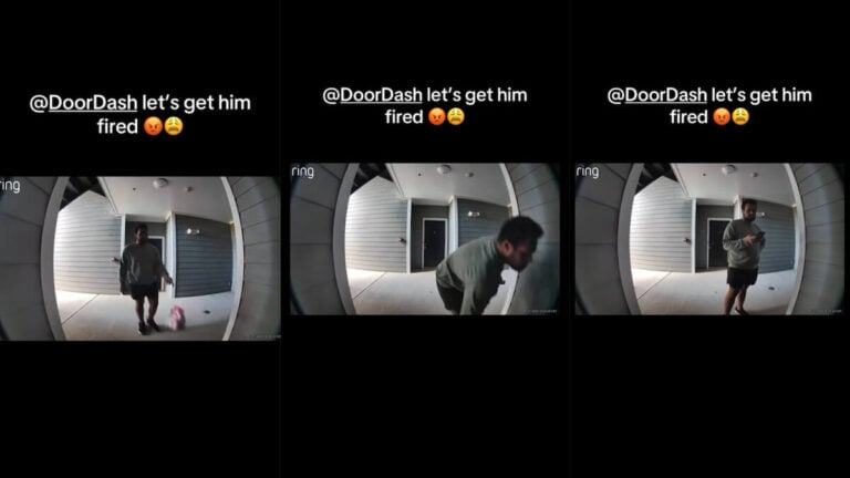 Alabama DoorDash Driver Caught on Camera Carelessly Tossing Customerโs Food Order on the Floor: โPpl Are SO Miserableโ Alabama DoorDash Driver Tosses Customer Food