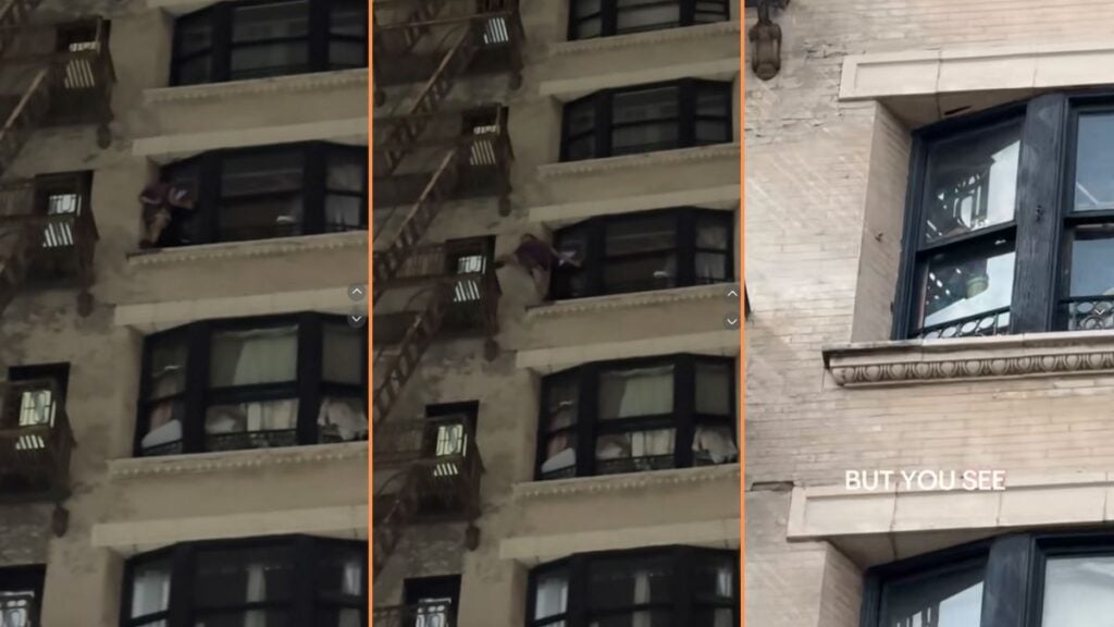 Bystanders Catch Peeping Tom on Downtown Los Angeles Building 'He's Done That Before'