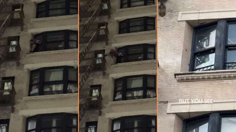 Bystanders Catch Peeping Tom on Downtown Los Angeles Building 'He's Done That Before'