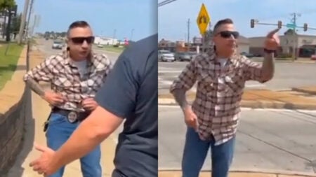 Oklahoma Man Threatens to Kill Protesters While Flashing Gun and Police Badge: ‘The Fascists Are So Emboldened’