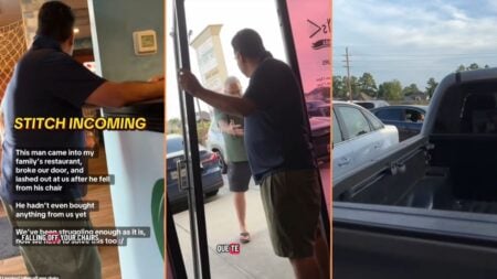 Male Karen Destroys Texas Restaurant's Door After Falling Out of Chair, 'Tell Me You Voted For Trump Without Telling Me You Voted For Trump'