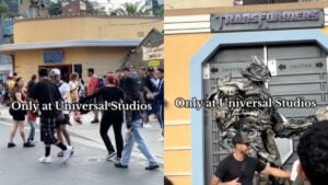 Megatron Encourages Fighting at Universal Studios California