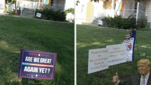 Milwaukee Trump Supporter Attacks Democratic Neighbor with 'Goofy' Signs