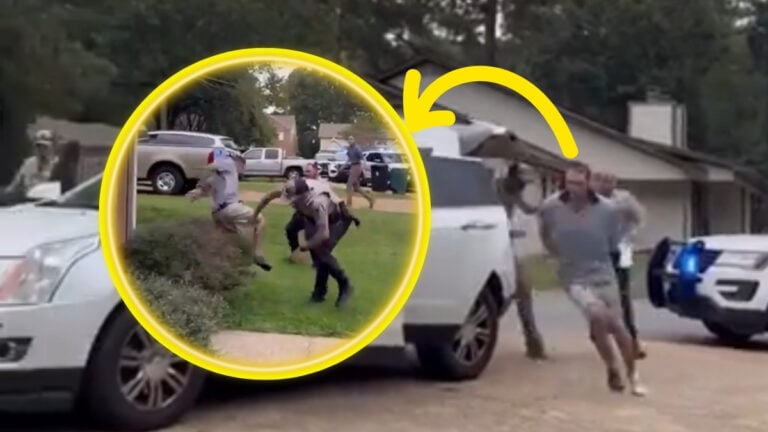 Mississippi cop shoving a suspect to the wall