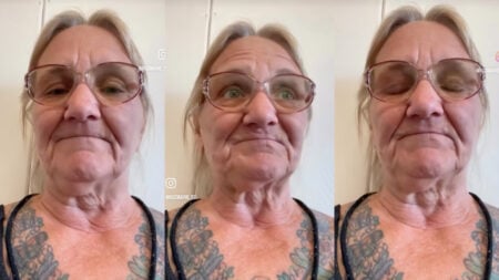 Screenshots of a Homeless New Hampshire woman discussing the issue of being denied public restroom access.