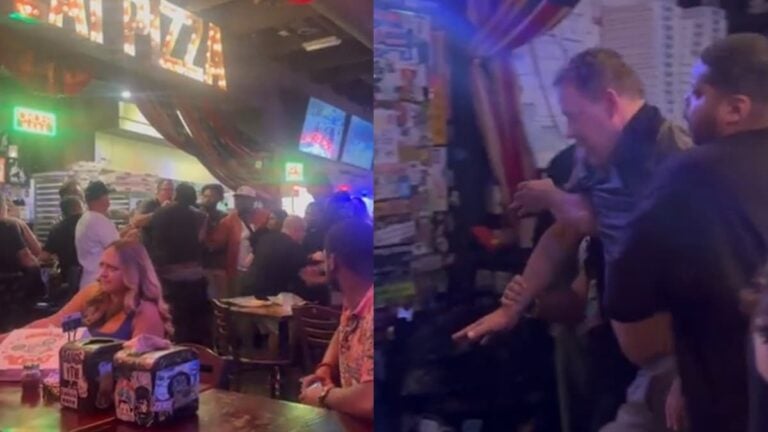 A picture of the Las Vegas fight.