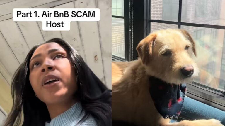A picture of the Philadelphia girlfriend and her dog.
