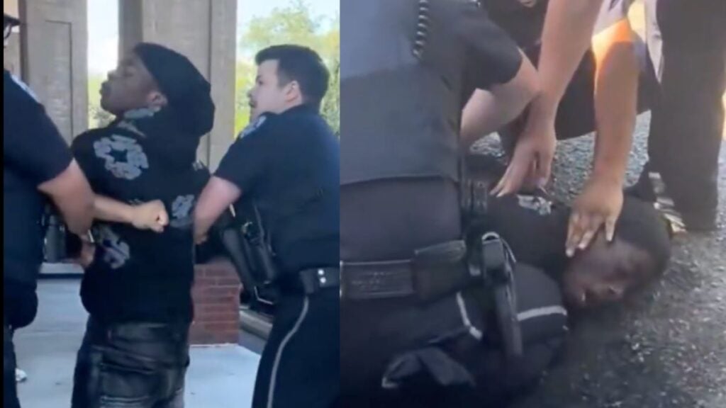 Black teen fighting police in South Carolina