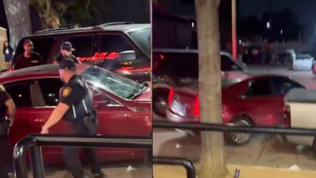 Car flees Texas scene