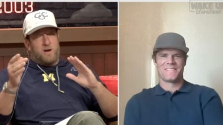 Dave Portnoy and Greg Olsen on Wake Up Barstool