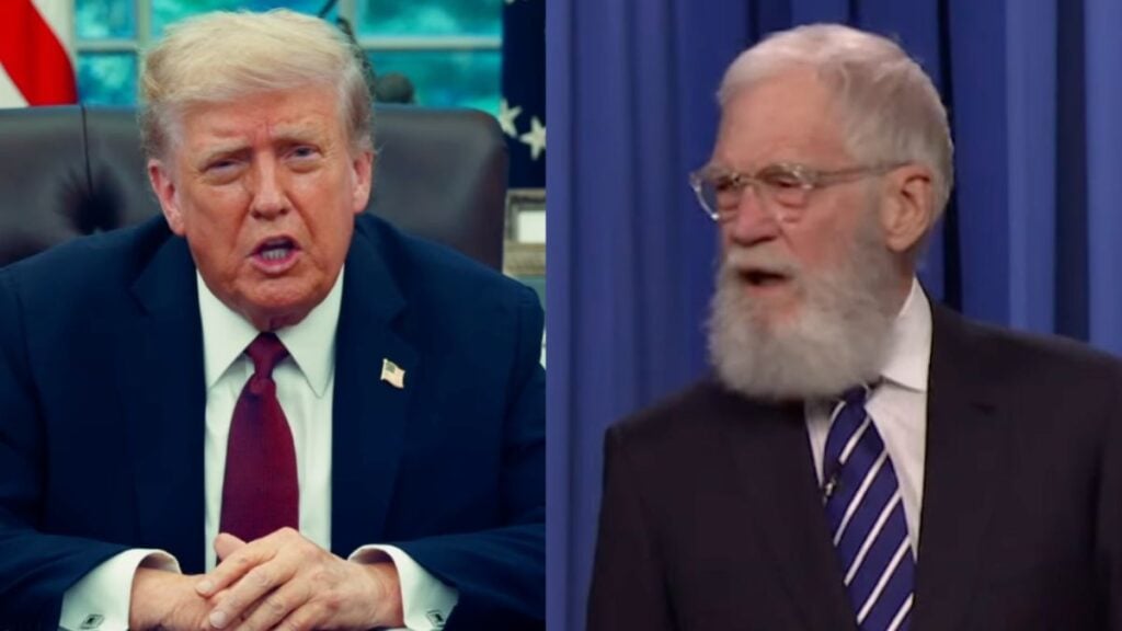 Donald Trump (left) David Letterman (right)