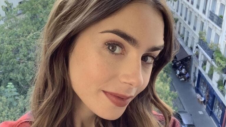 Lily Collins selfie