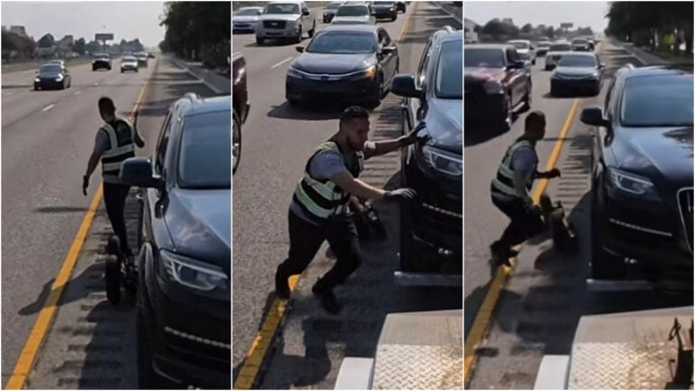 New Orleans tire change nearly kills mechanic