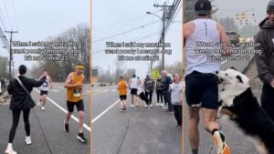 Boston Running Coach Gets Bit By Dog During Marathon Run 'Bringing a Herding Breed to a Marathon is Crazy Work'