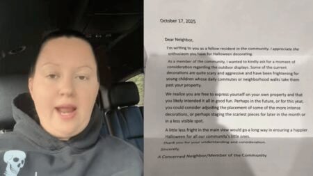New York Woman Receives Letter About Her Scary Halloween Decorations Scaring Children, Doesn’t Even Live in an HOA, ‘Now You Need a Speaker Playing Scary Sounds as Well’  New York Woman Receives Letter About Her Scary Halloween Decorations Scaring Children, Doesn’t Even Live in an HOA